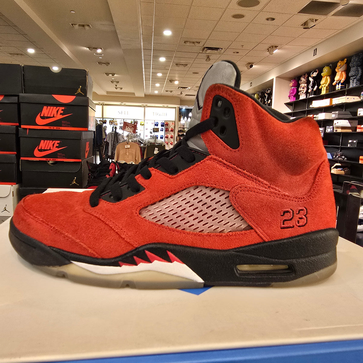 Jordan 5 Retro Raging Bull Red SZ 10 USED REP BOX