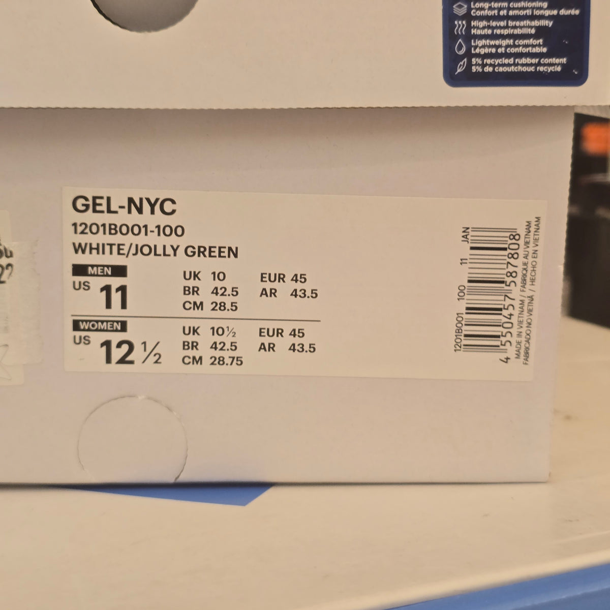 Asics Gel-NYC Hidden NY SZ 11 USED