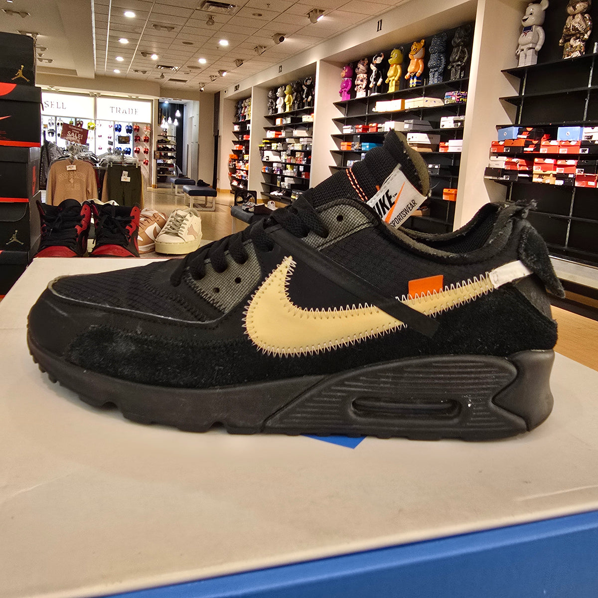 Nike Air Max 90 Off-White Black SZ 10 USED