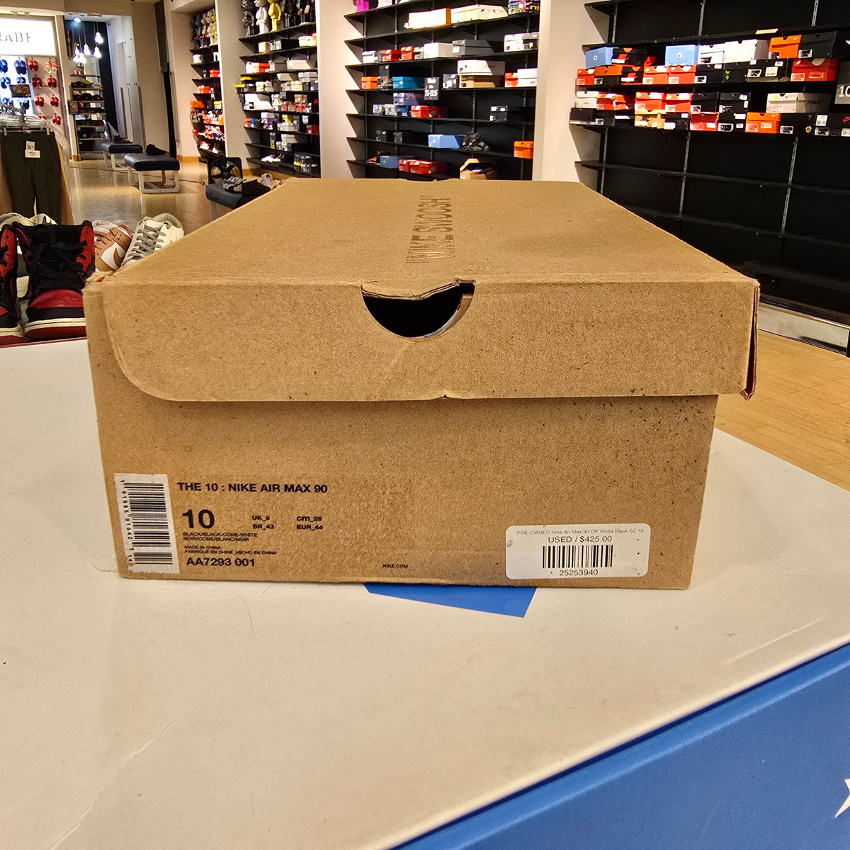 Nike Air Max 90 Off-White Black SZ 10 USED