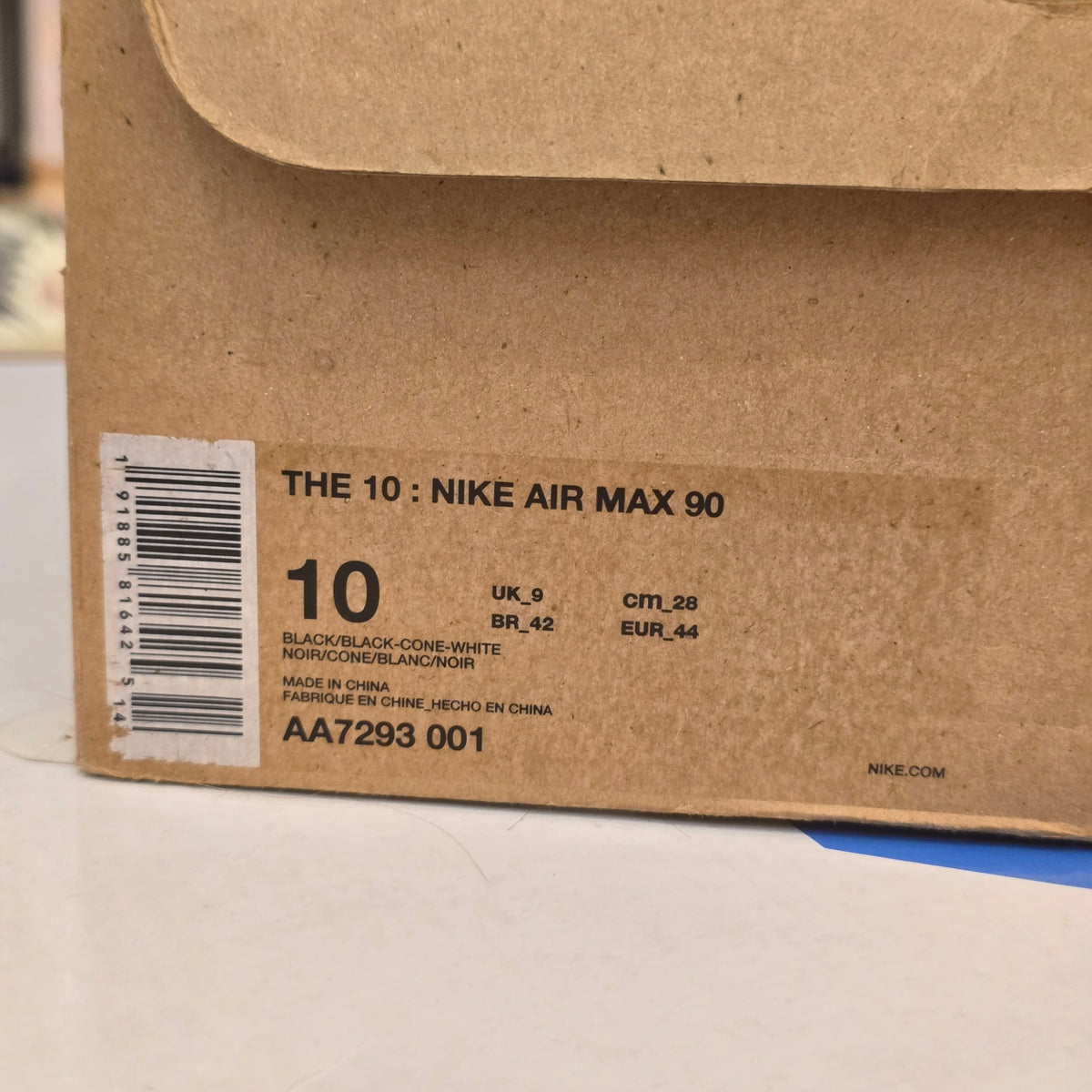 Nike Air Max 90 Off-White Black SZ 10 USED