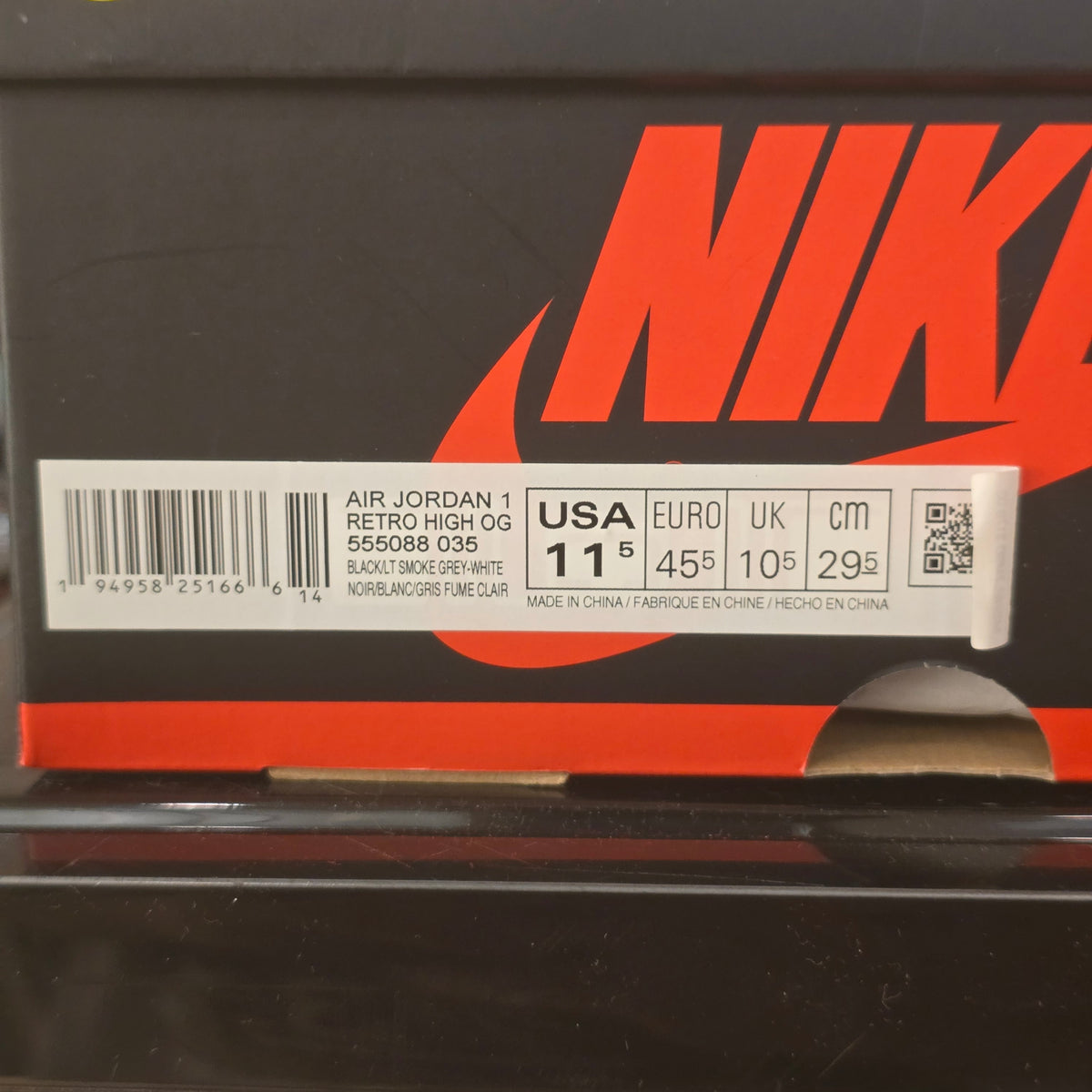 Jordan 1 Retro High Shadow 2.0 SZ 11.5 USED