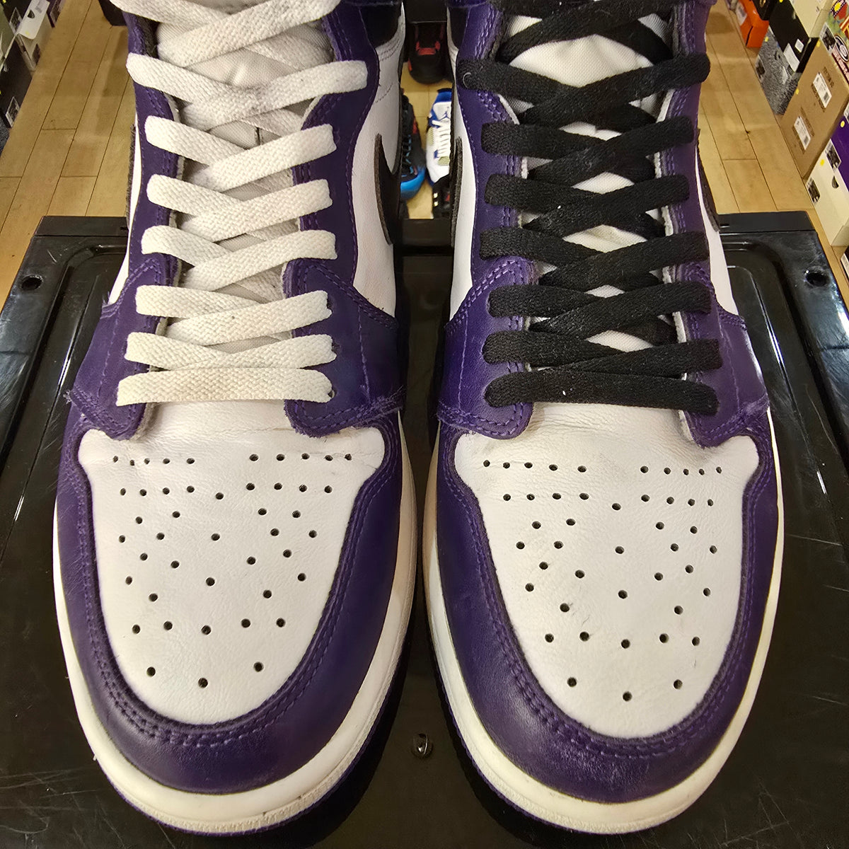 Jordan 1 Retro High OG Court Purple White SZ 12 USED