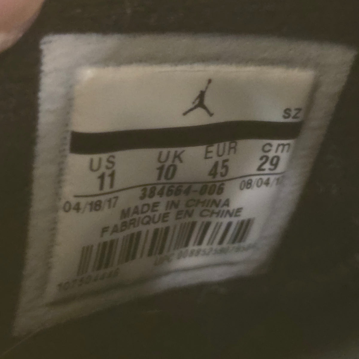Jordan 6 Retro UNC SZ 11 USED REP BOX