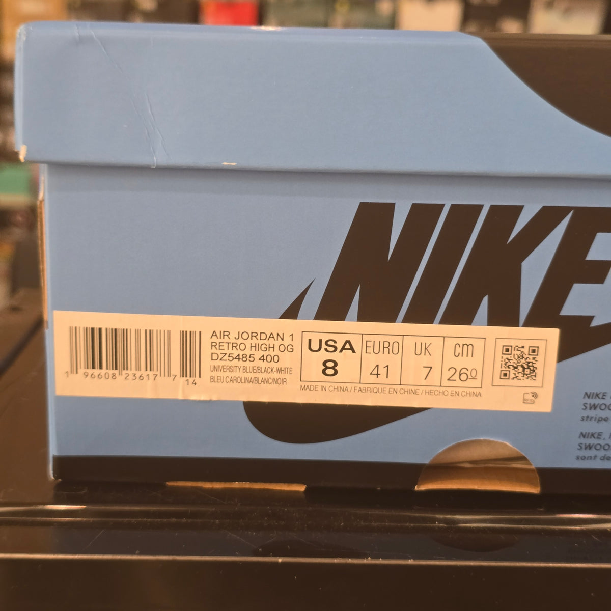 Jordan 1 Retro High OG UNC Toe SZ 8 USED