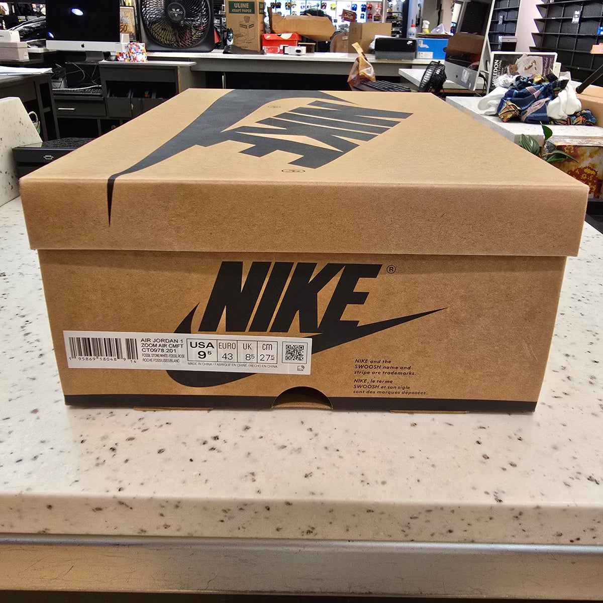 Jordan 1 Zoom Air CMFT Fossil Stone SZ 9.5