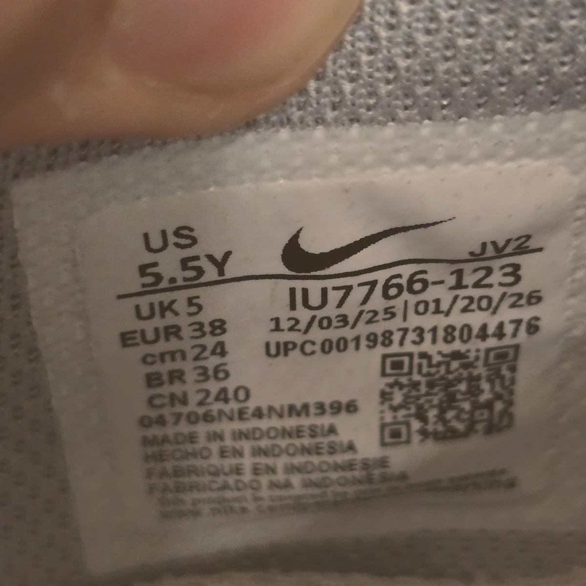 Nike Dunk Low Light Smoke Grey GS SZ 5.5Y MISSING LID