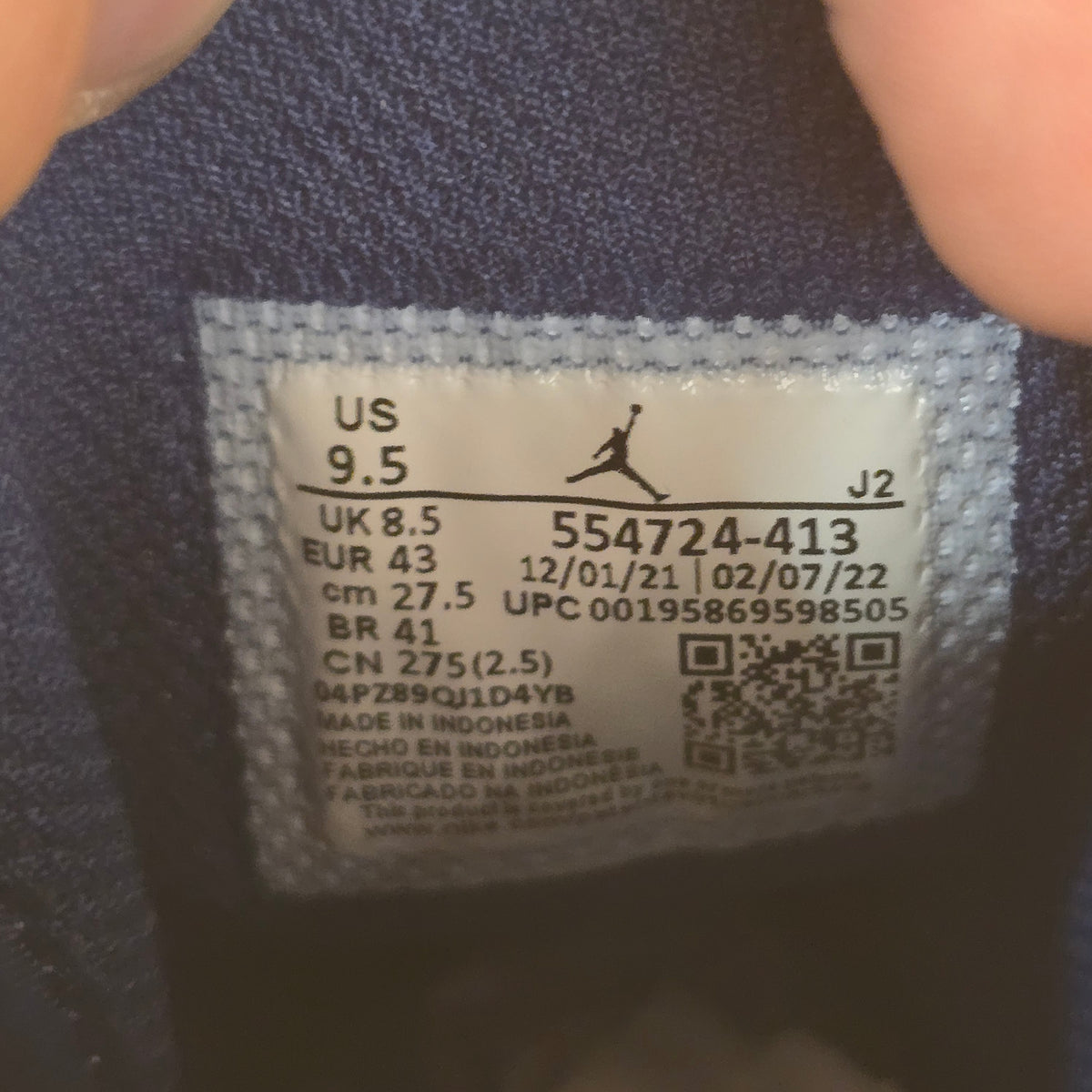 Jordan 1 Mid Mystic Navy Mint Foam SZ 9.5 USED