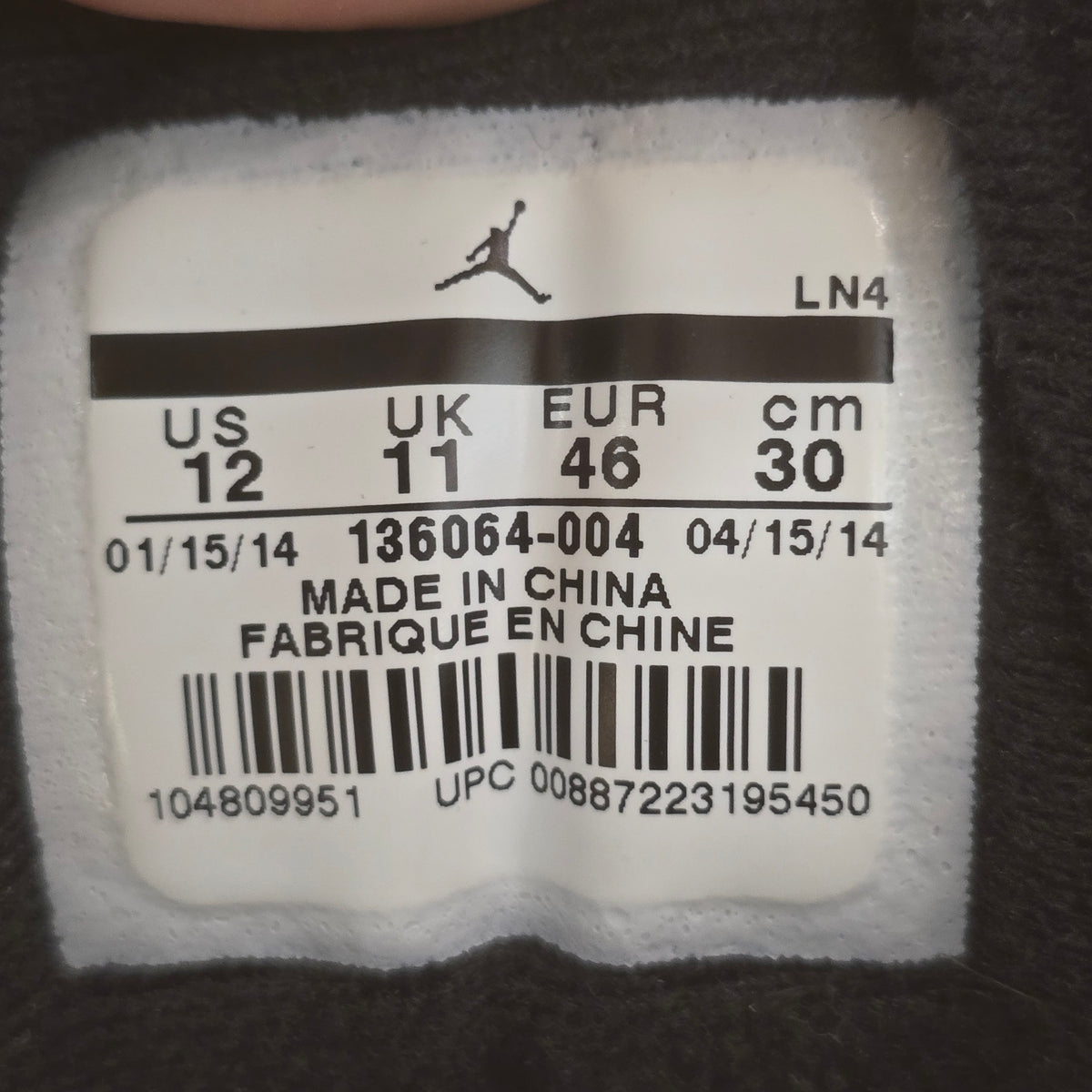 Jordan 3 Retro Wolf Grey SZ 12 USED
