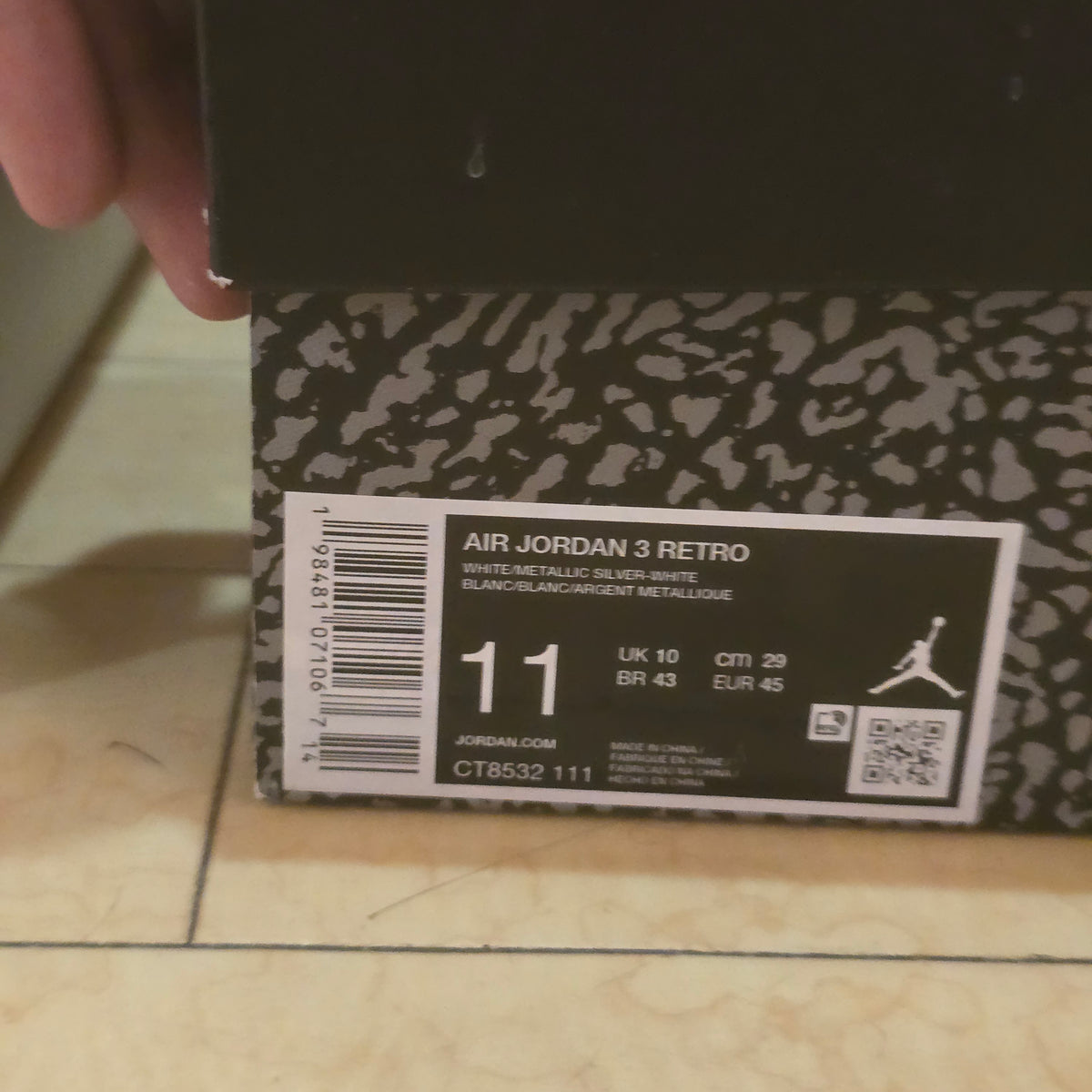 Jordan 3 Retro Pure Money (2025) SZ 11 USED