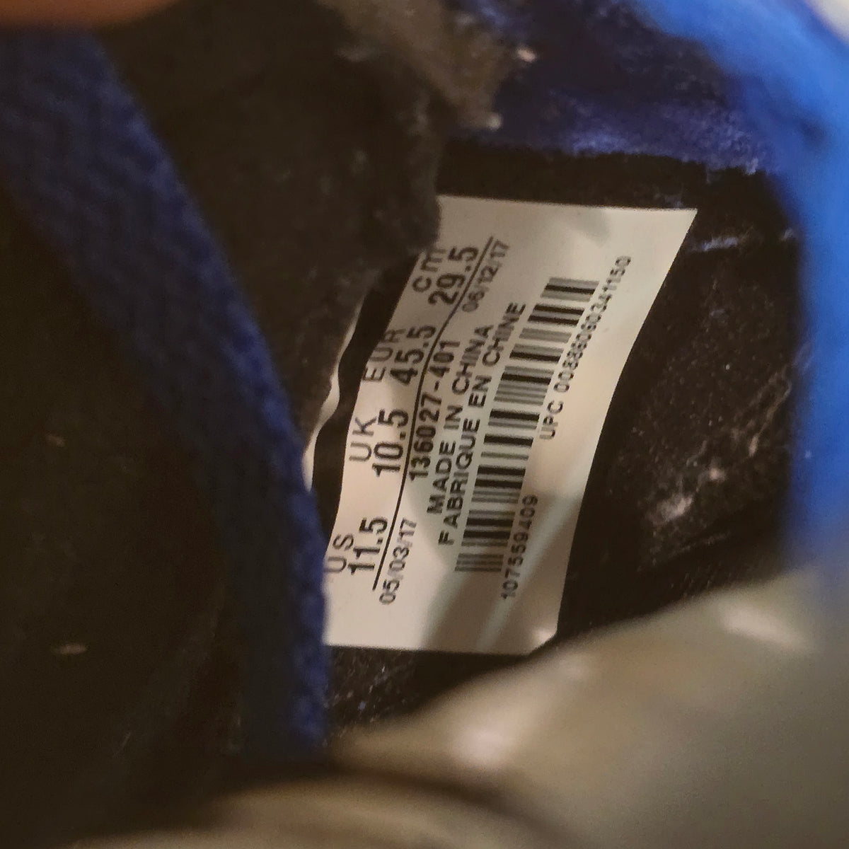 Jordan 5 Retro Blue Suede SZ 11.5 USED