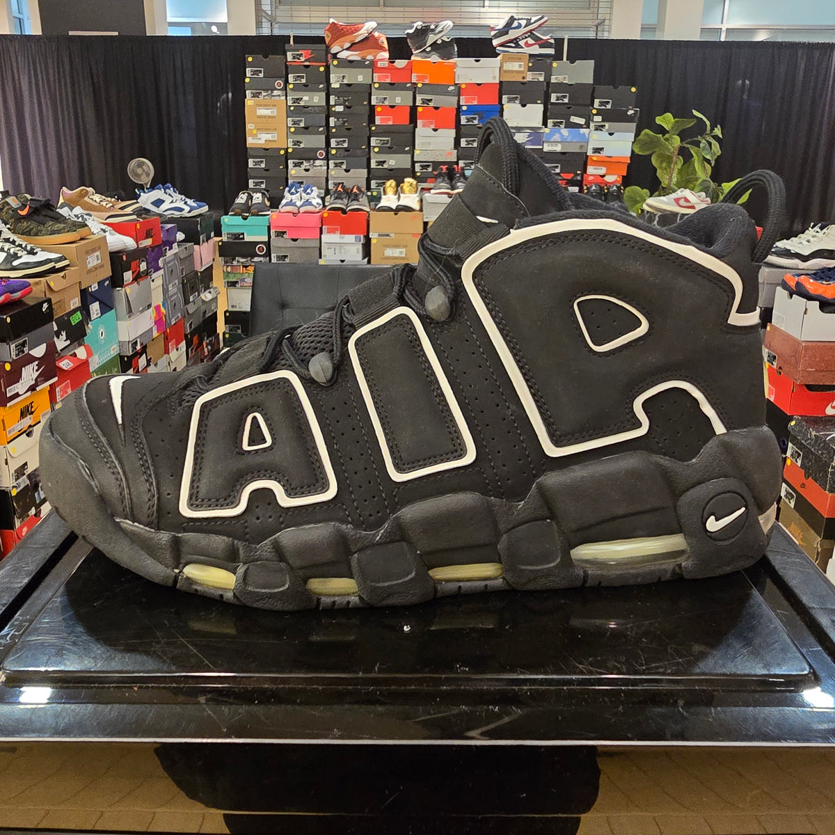 Nike Air More Uptempo Black White SZ 11.5 USED NO BOX