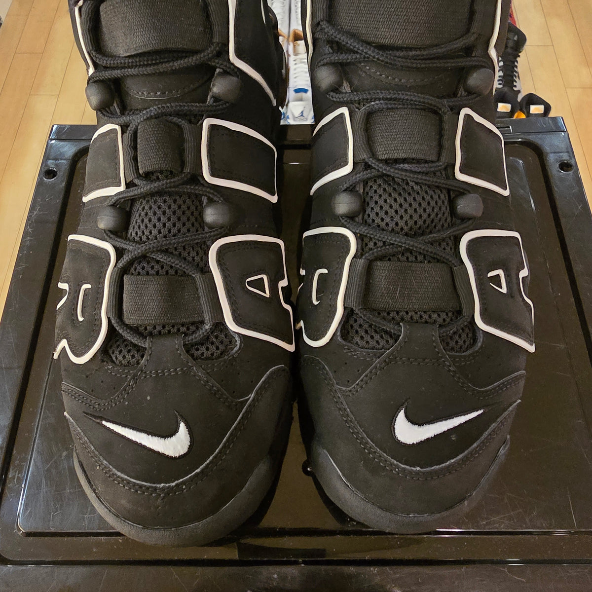 Nike Air More Uptempo Black White SZ 11.5 USED NO BOX