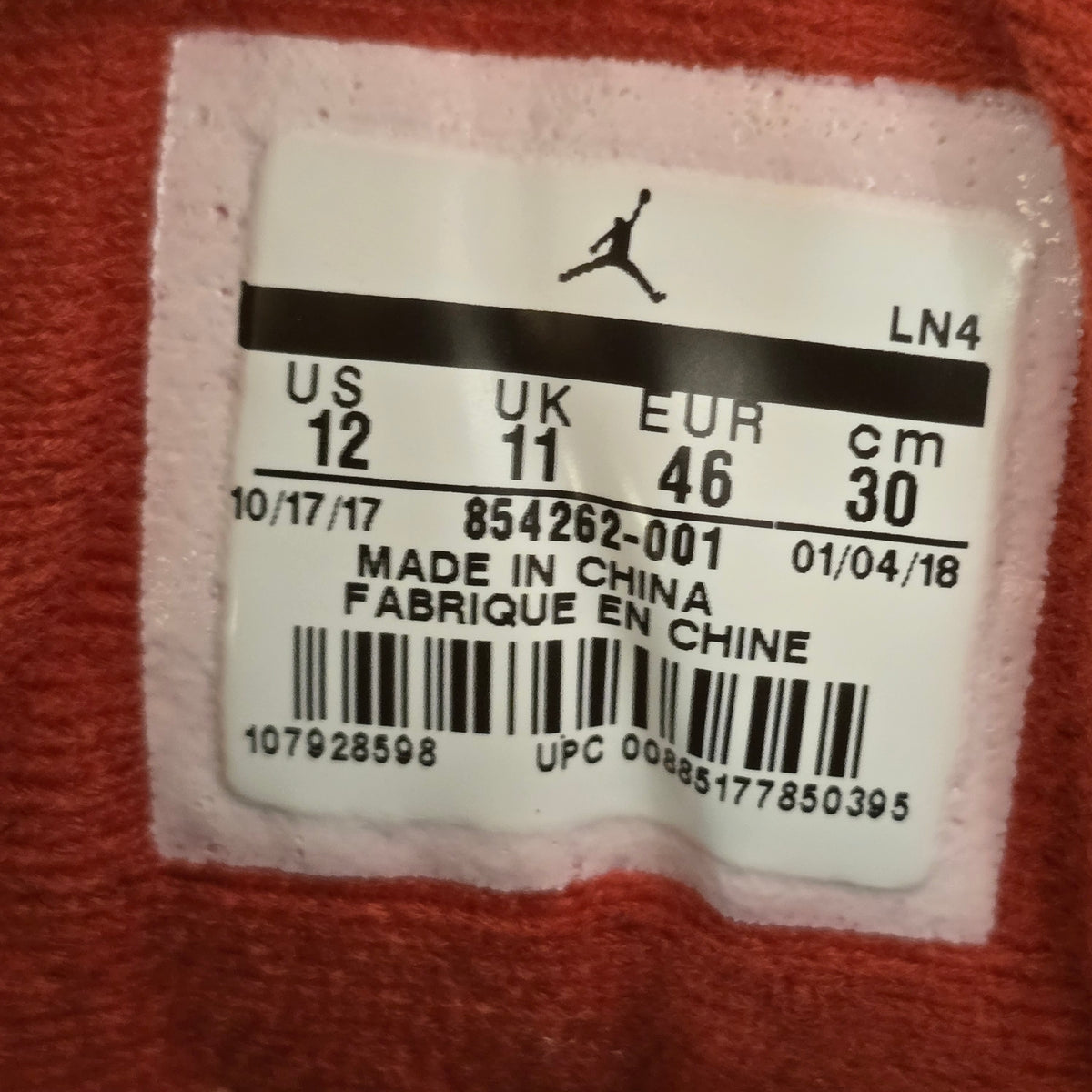 Jordan 3 Retro Black Cement (2018) SZ 12 USED