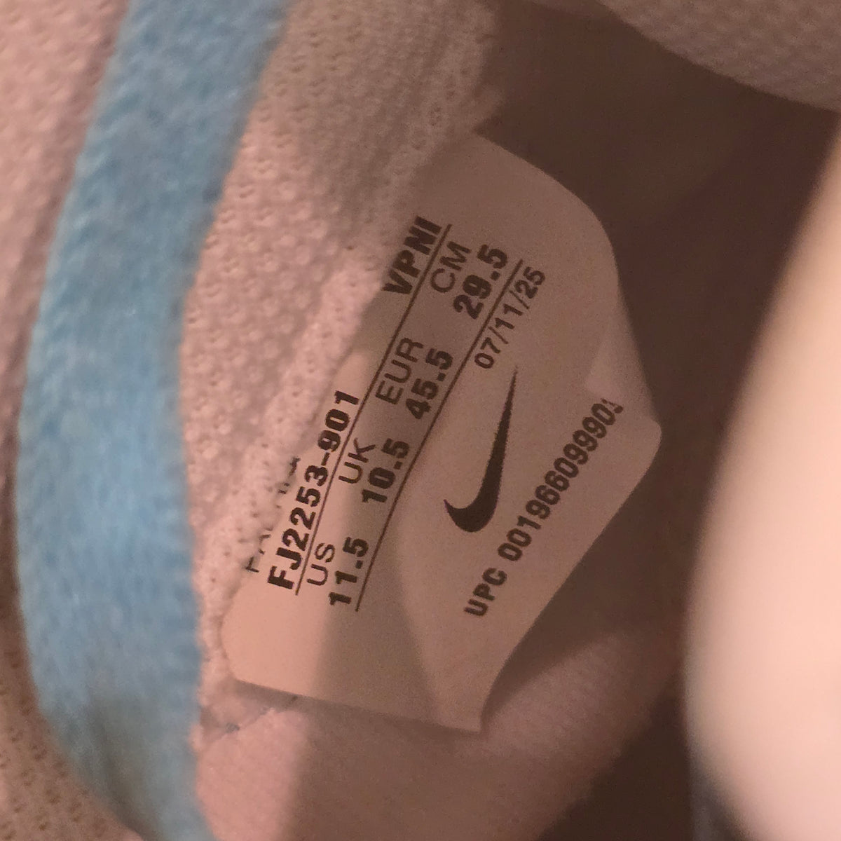Nike Dunk Low ID By You Foxtrot UNC SZ 11.5 USED MISSING LID