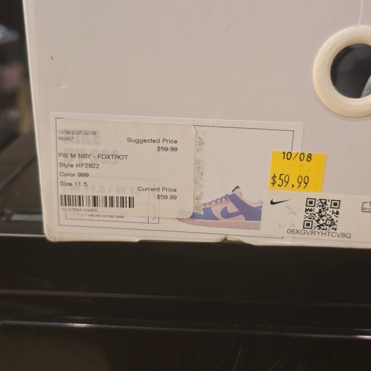 Nike Dunk Low ID By You Foxtrot UNC SZ 11.5 USED MISSING LID