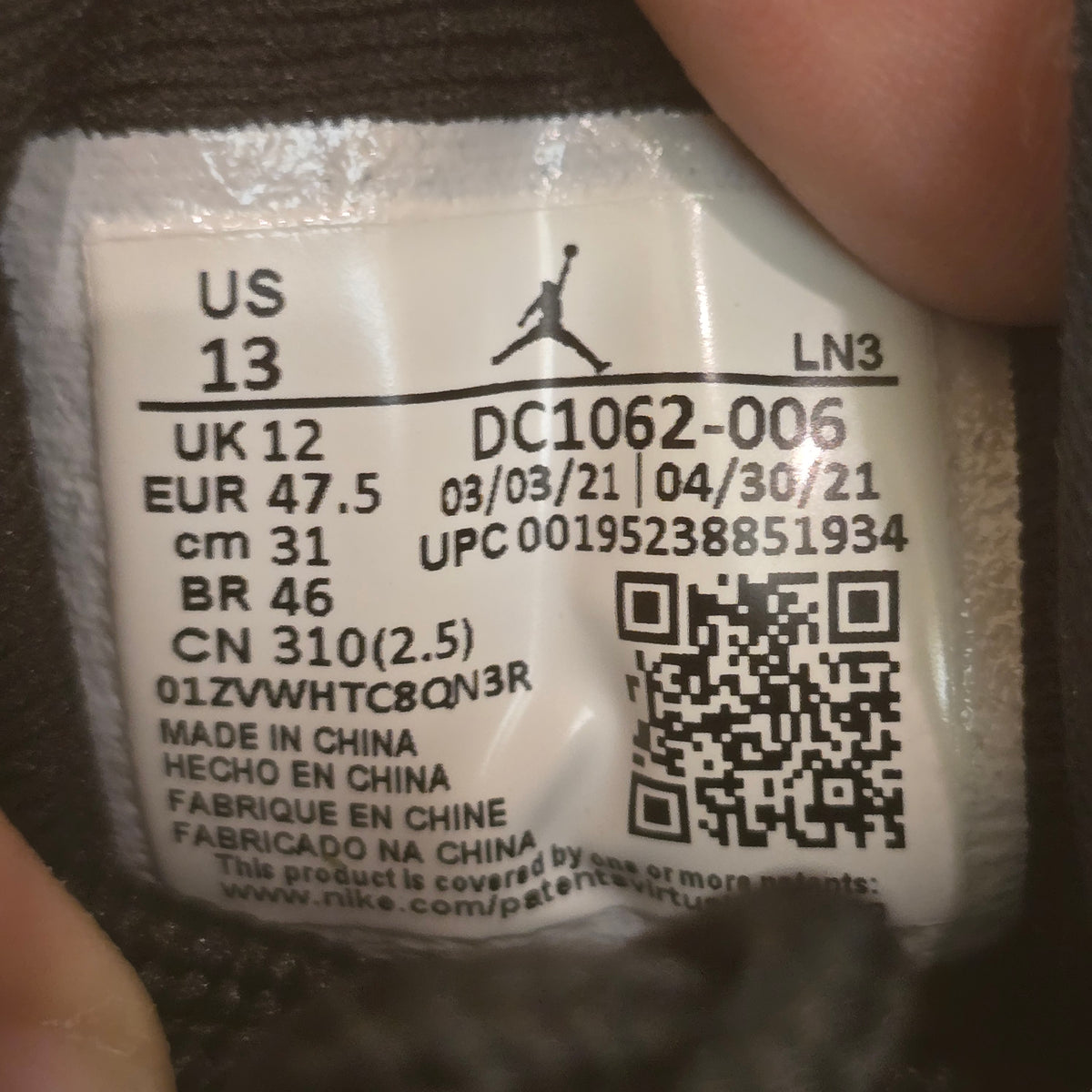 Jordan 12 Retro Utility SZ 13 USED