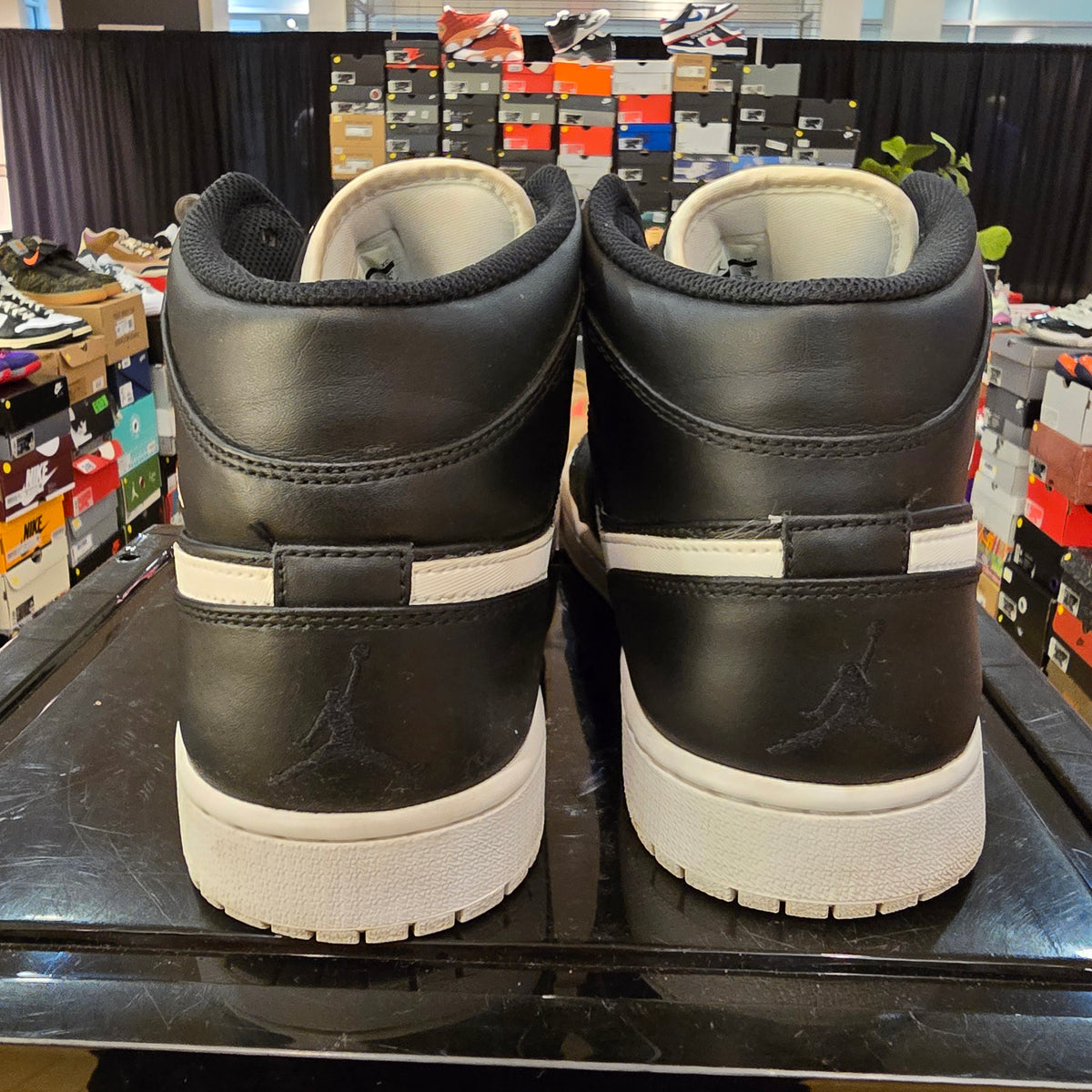 Jordan 1 Mid White Black SZ 12 USED NO BOX