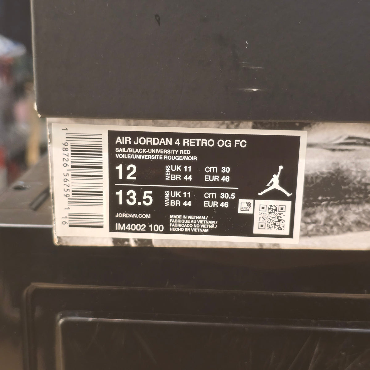 Jordan 4 Retro Flight Club SZ 12 USED