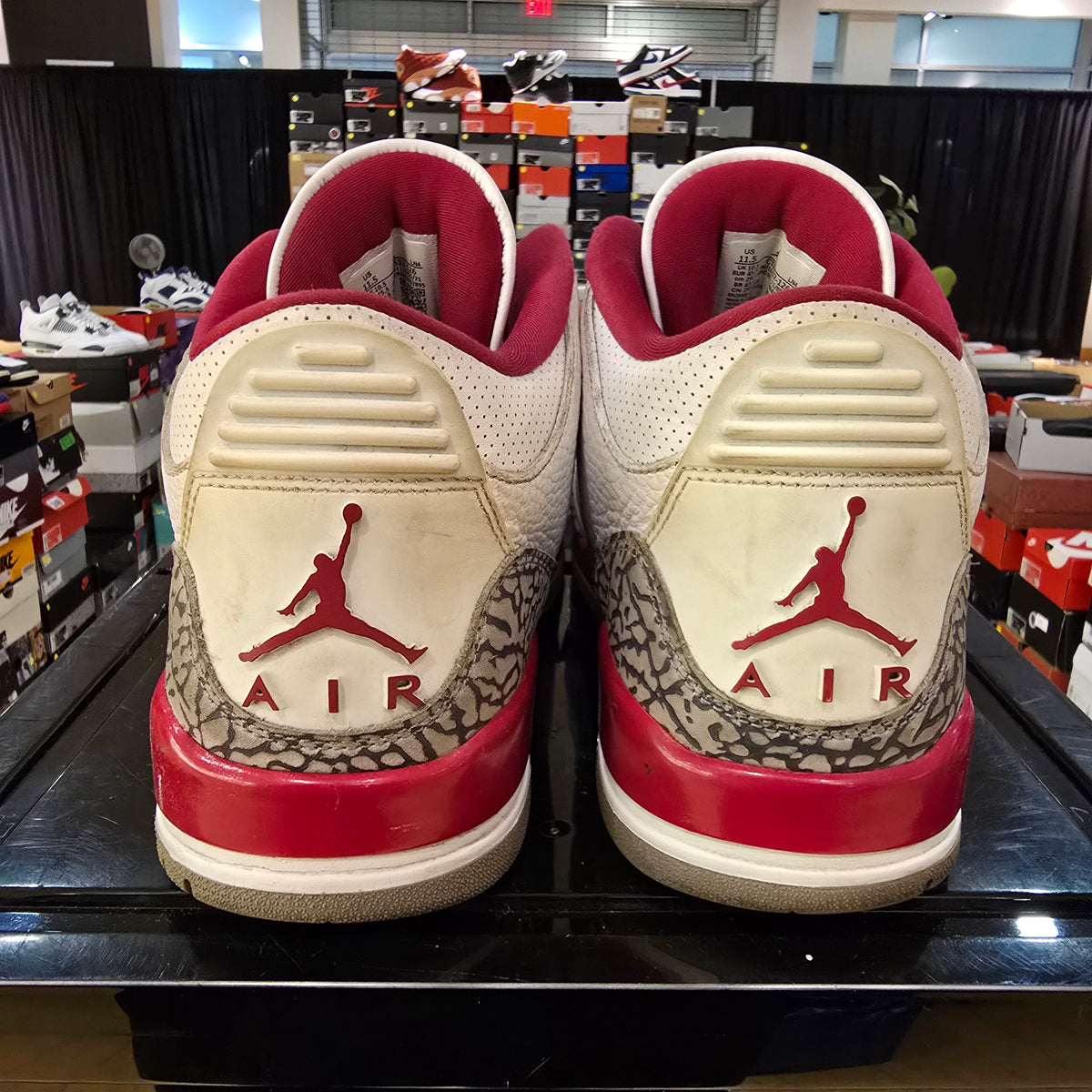 Jordan 3 Retro Cardinal Red SZ 11.5 USED