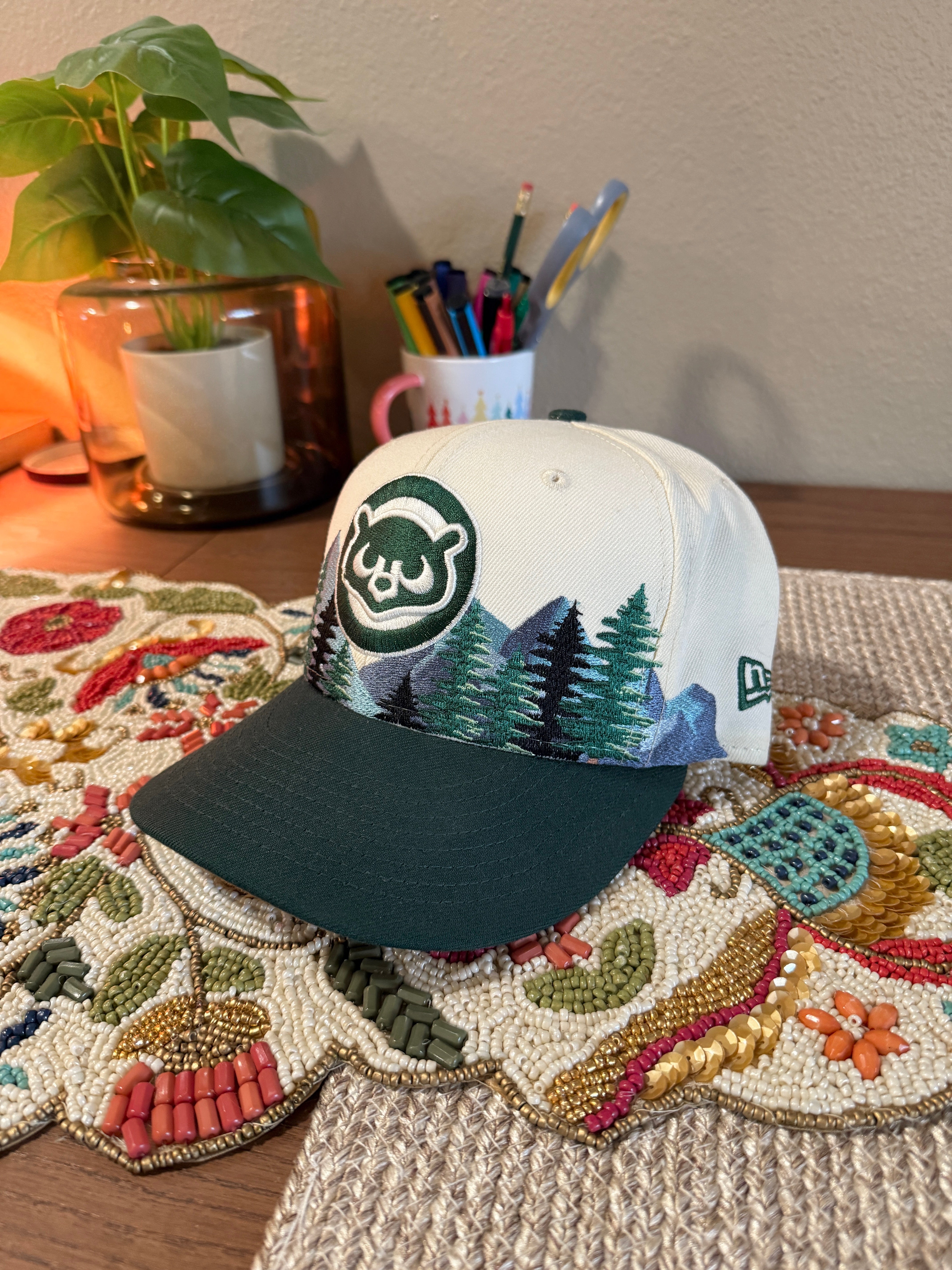 New Era Chicago Cubs Outdoor Collection Fitted Hat Size 7 1/4 USED