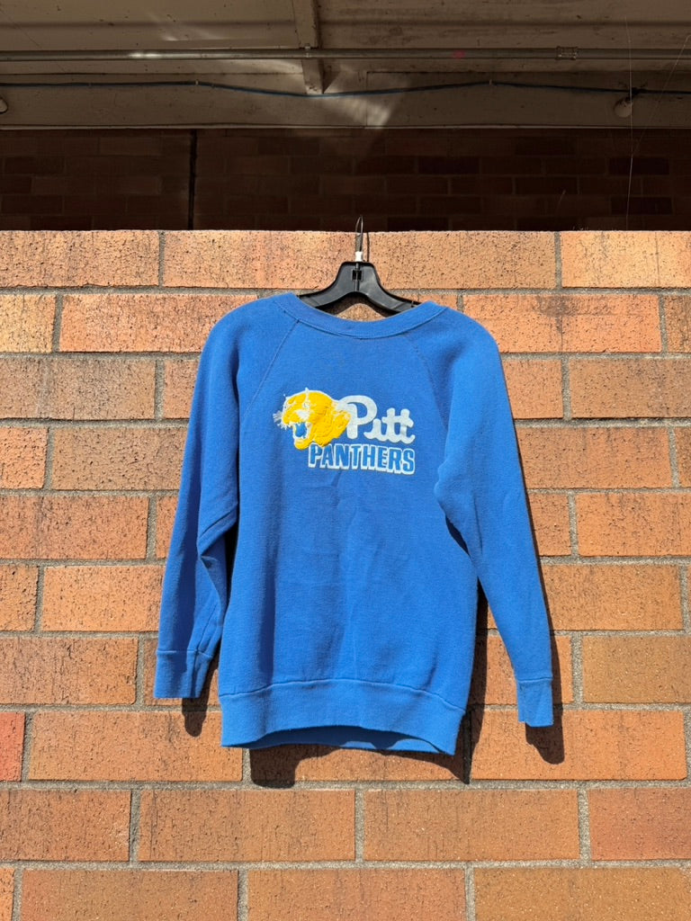 80s Pitt Panthers Blue Crewneck Sz M