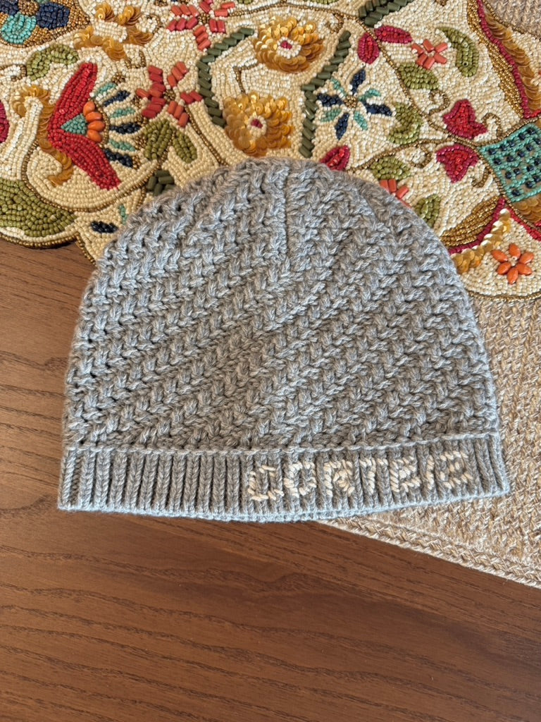 Corteiz Hand Embroidered Knit Beanie Grey