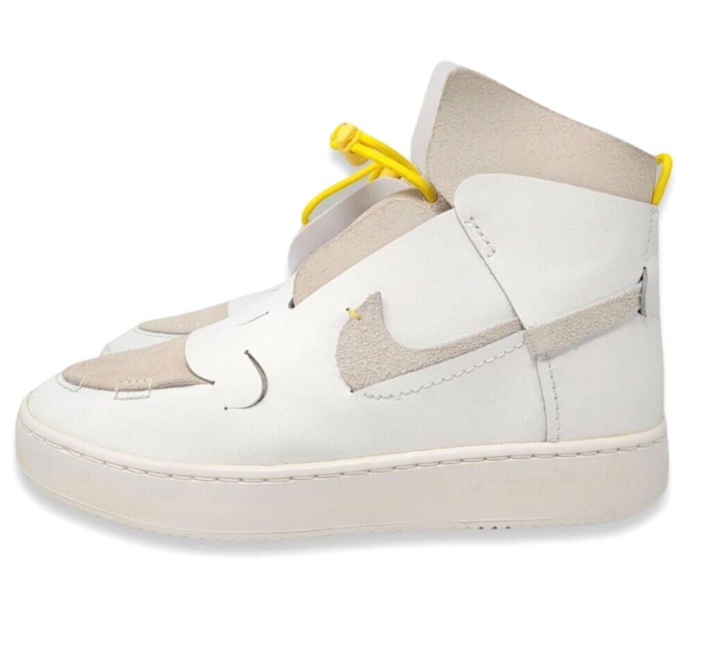 SIZE 7.5 - NIKE VANDALIZED LX WHITE WHITE/WHITE-CHROME YELLOW BQ3610-100