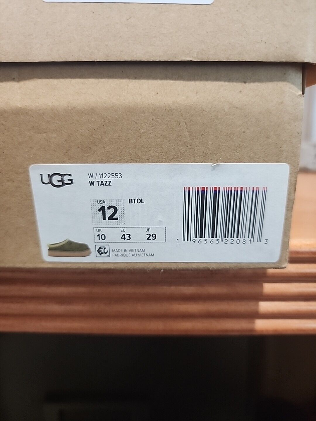 New UGG Women's Tasman 1122553 Burnt Olive Size 12