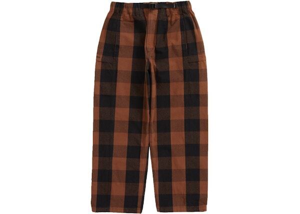 Supreme Belted Trail Pant Brown Plaid Sz small