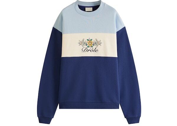 Drole de Monsieur Le Dole Fleuri Sweatshirt Navy Sz Medium