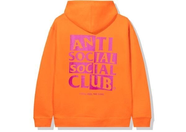 Anti Social Social Club Muted Hoodie Orange Sz Small