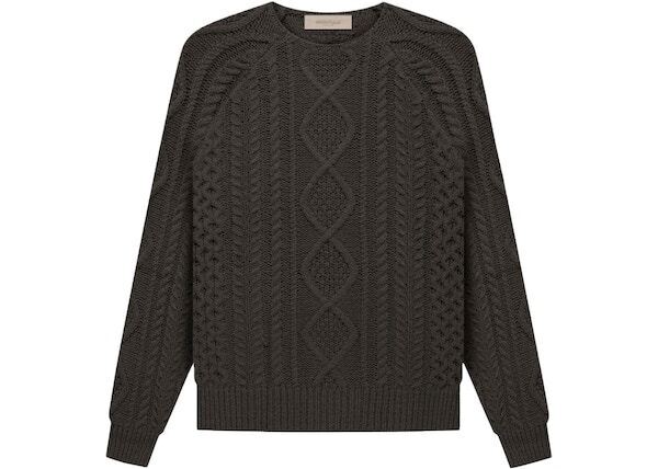 Fear of God Essentials Cable Knit Off Black Small