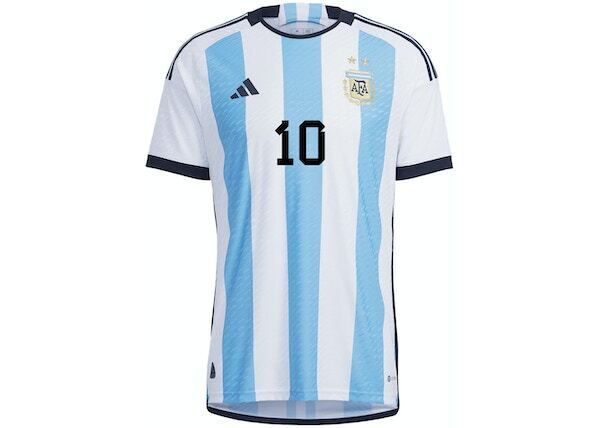adidas Argentina 2022-23 Messi Home Jersey White/Light Blue Sz 2XL