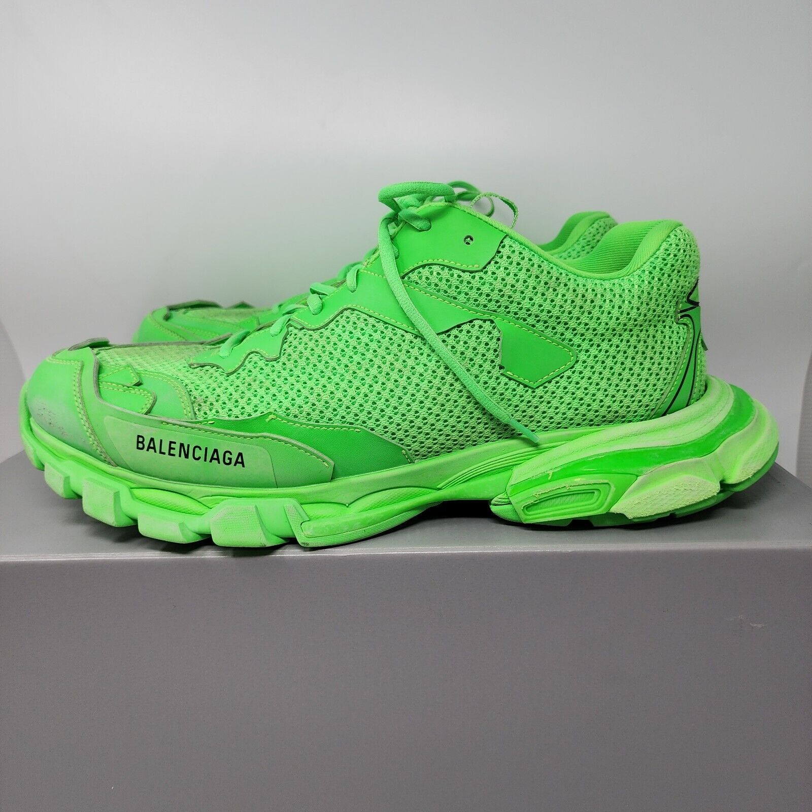 Size 12 USA- Balenciaga Track Trainer Fluo Green Euro 45