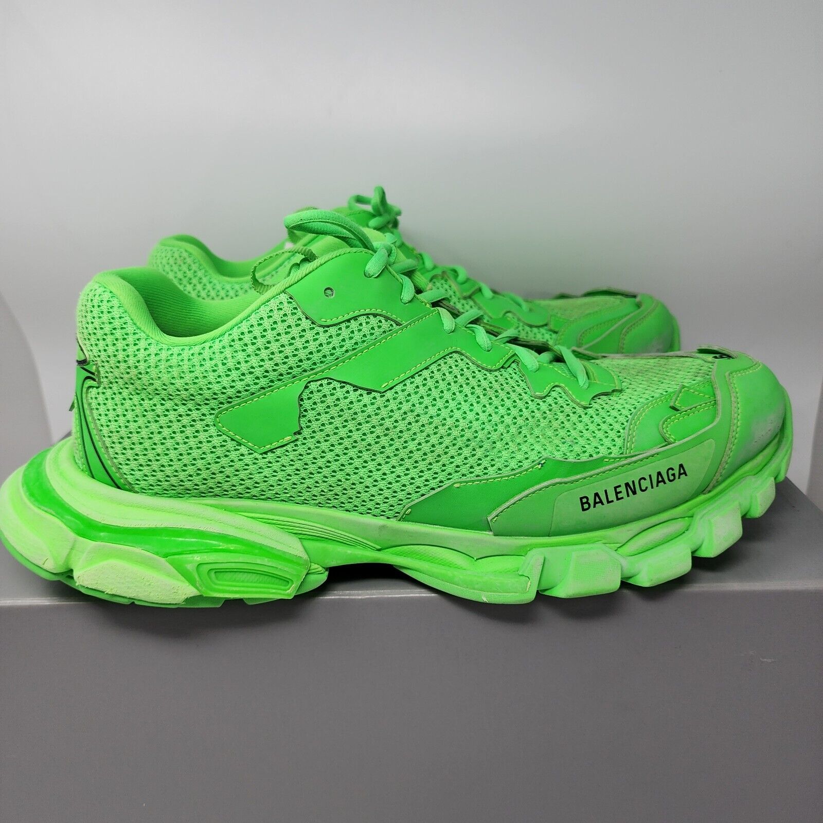 Size 12 USA- Balenciaga Track Trainer Fluo Green Euro 45