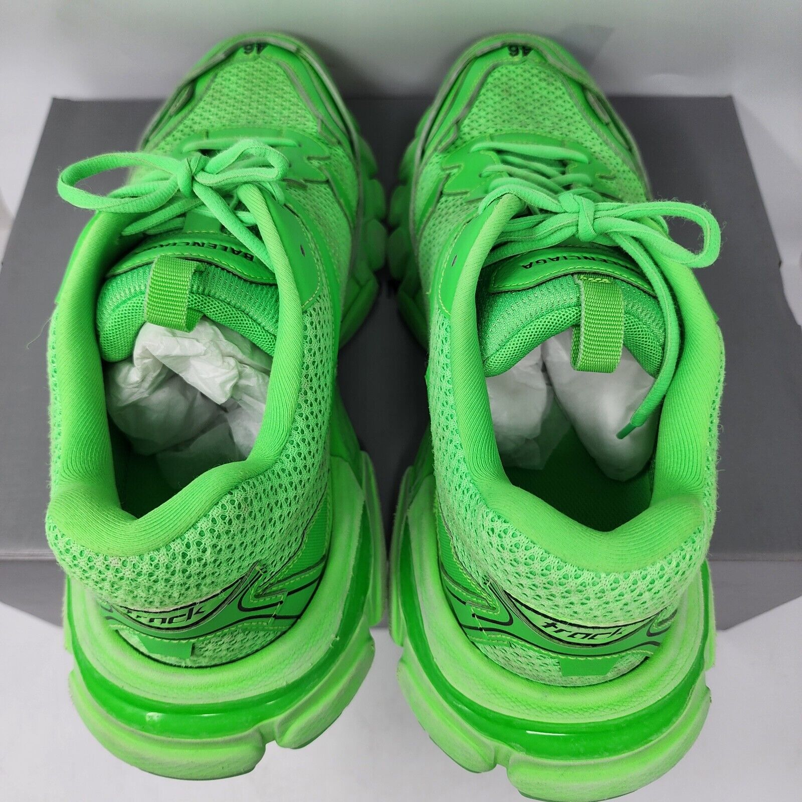 Size 12 USA- Balenciaga Track Trainer Fluo Green Euro 45