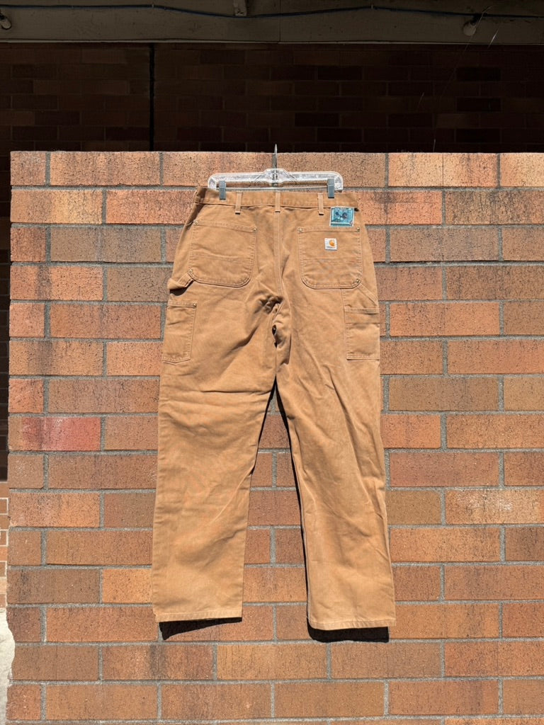 2011 Carhartt Brown Dungaree Fit Double Knees Size 36x34