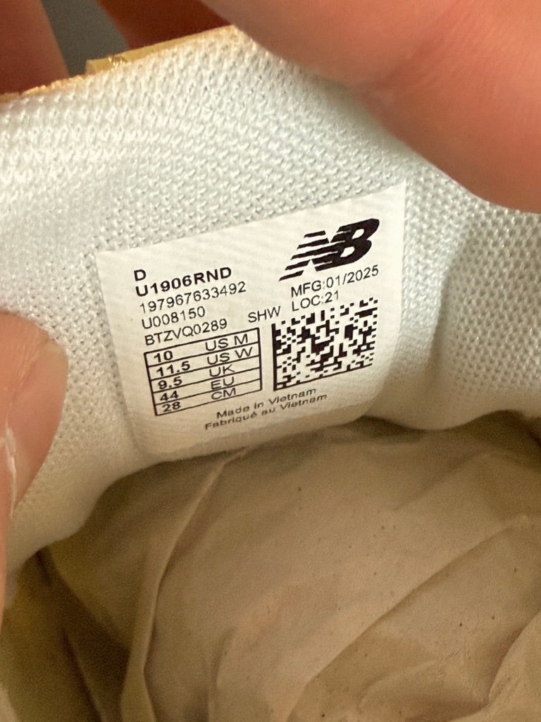New Balance 1906R Yellow Parchment Size 10