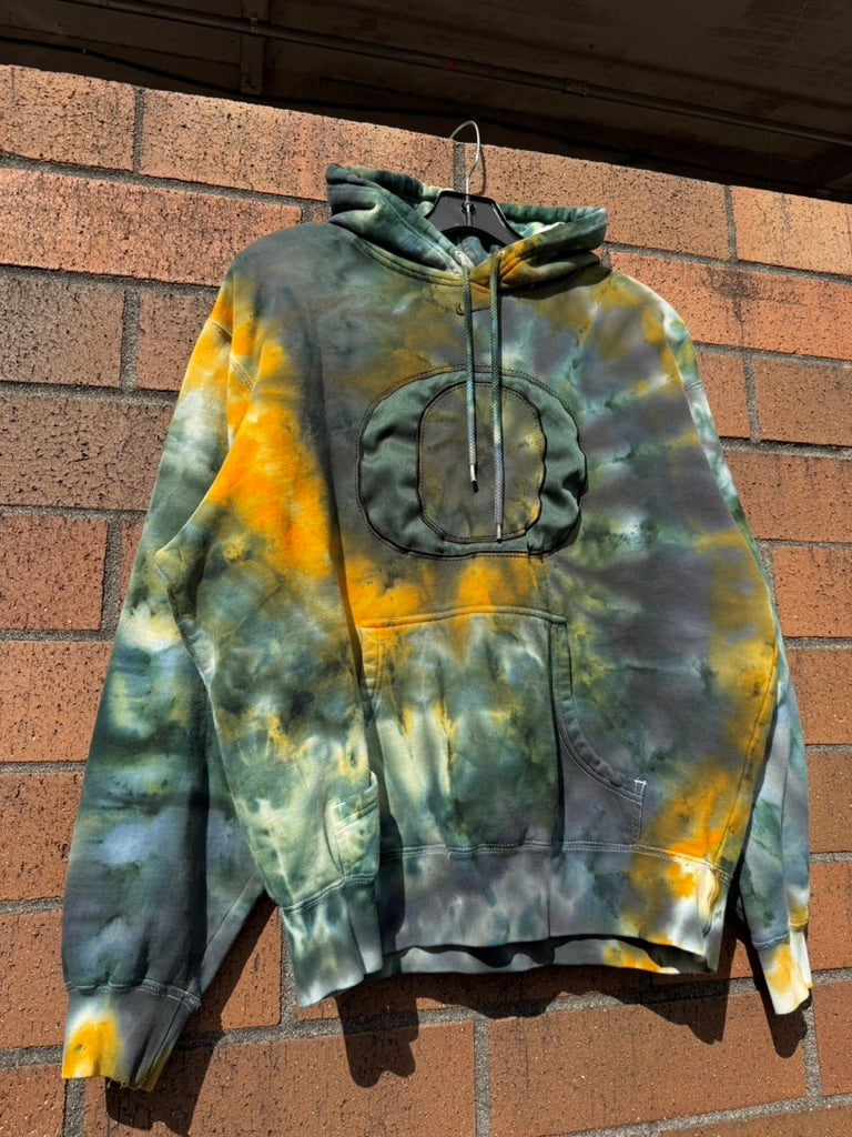 Y2K Nike Oregon Ducks Hand Dyed Hoodie Size M