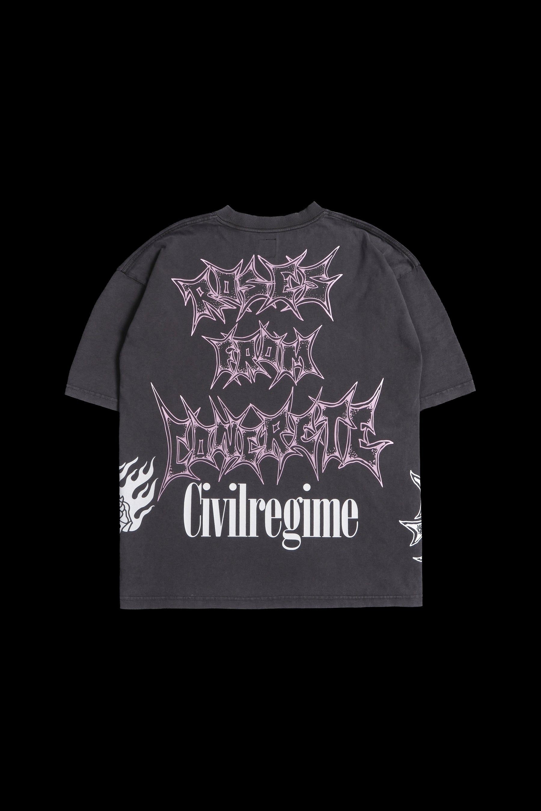 Civil Regime Speak No Evil 199X Oversized Tee Sun Wash Ash Sz M