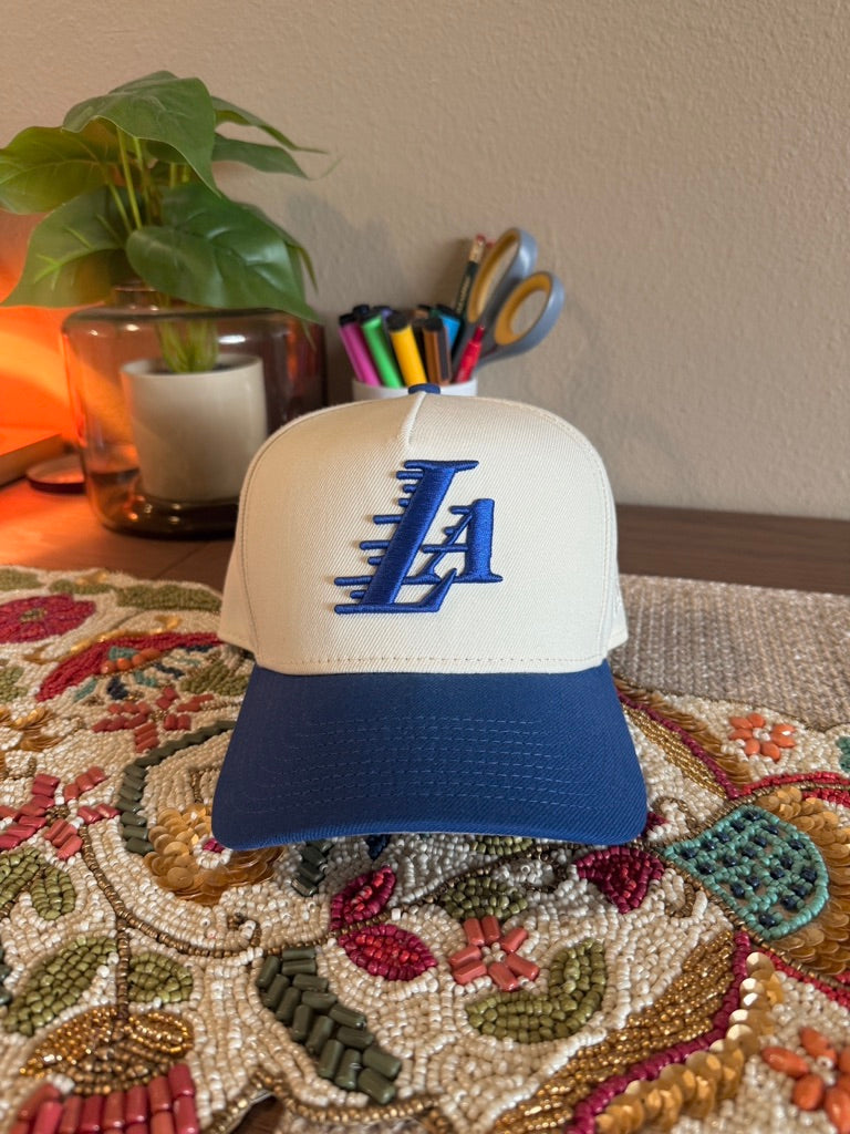 New Era LA Lakers A-Frame Snapback White / Royal USED
