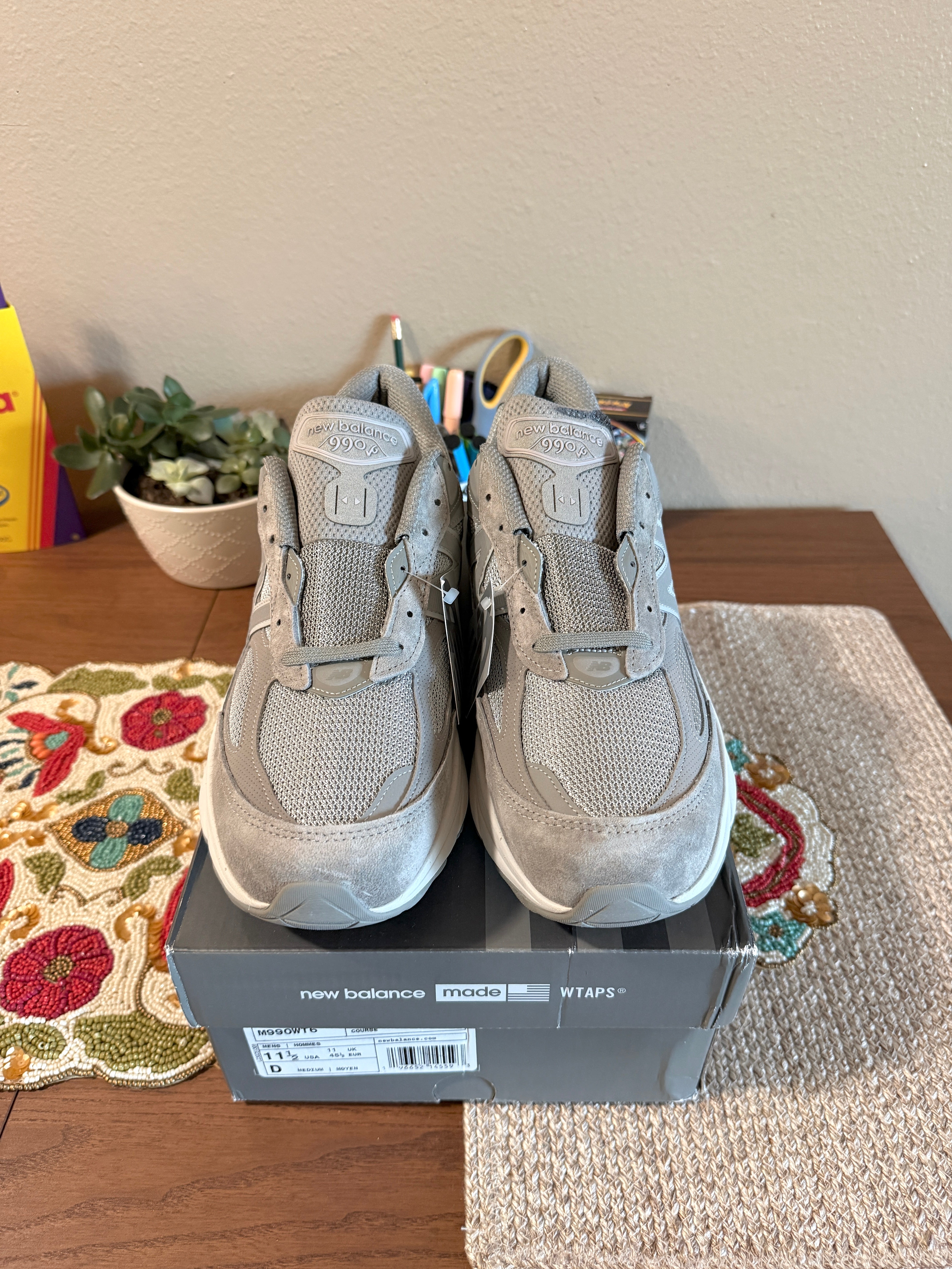 New Balance 990v6 MiUSA WTAPS Moon Mist Size 11.5 DEFECT