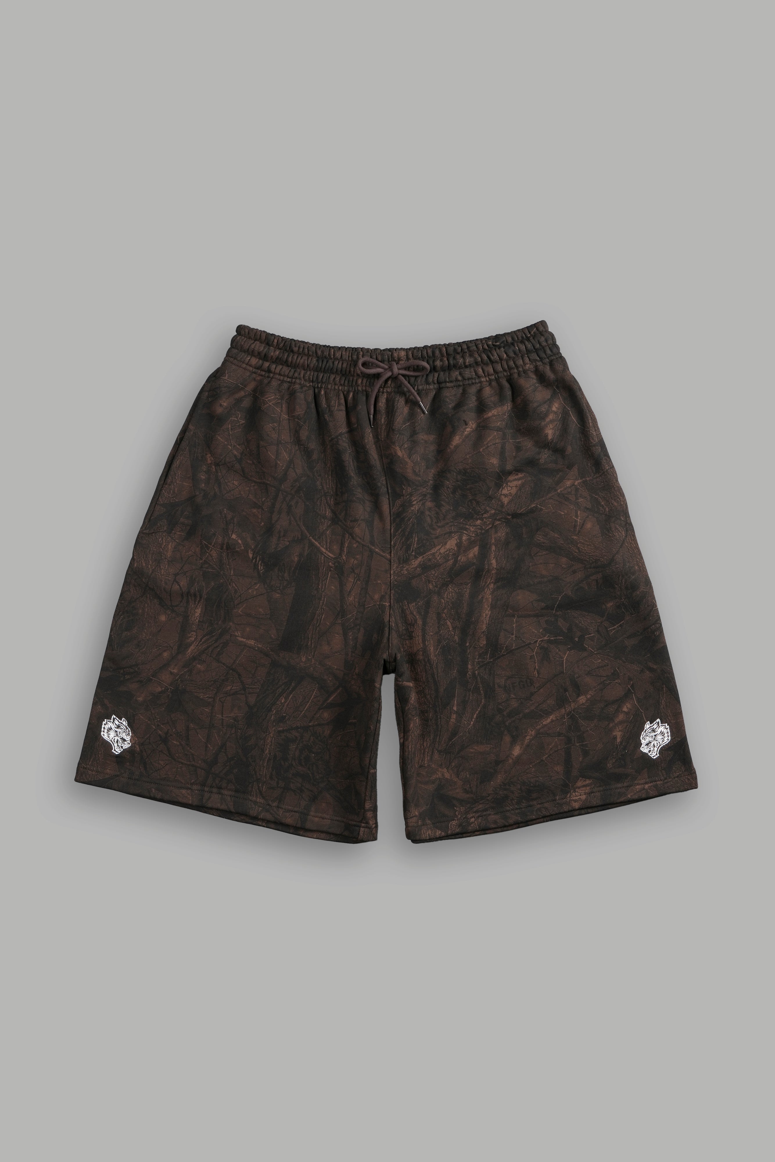 Darc Sport Dual Oversized Osiris Sweat Shorts Brown Driftwood Forest Camo Sz L