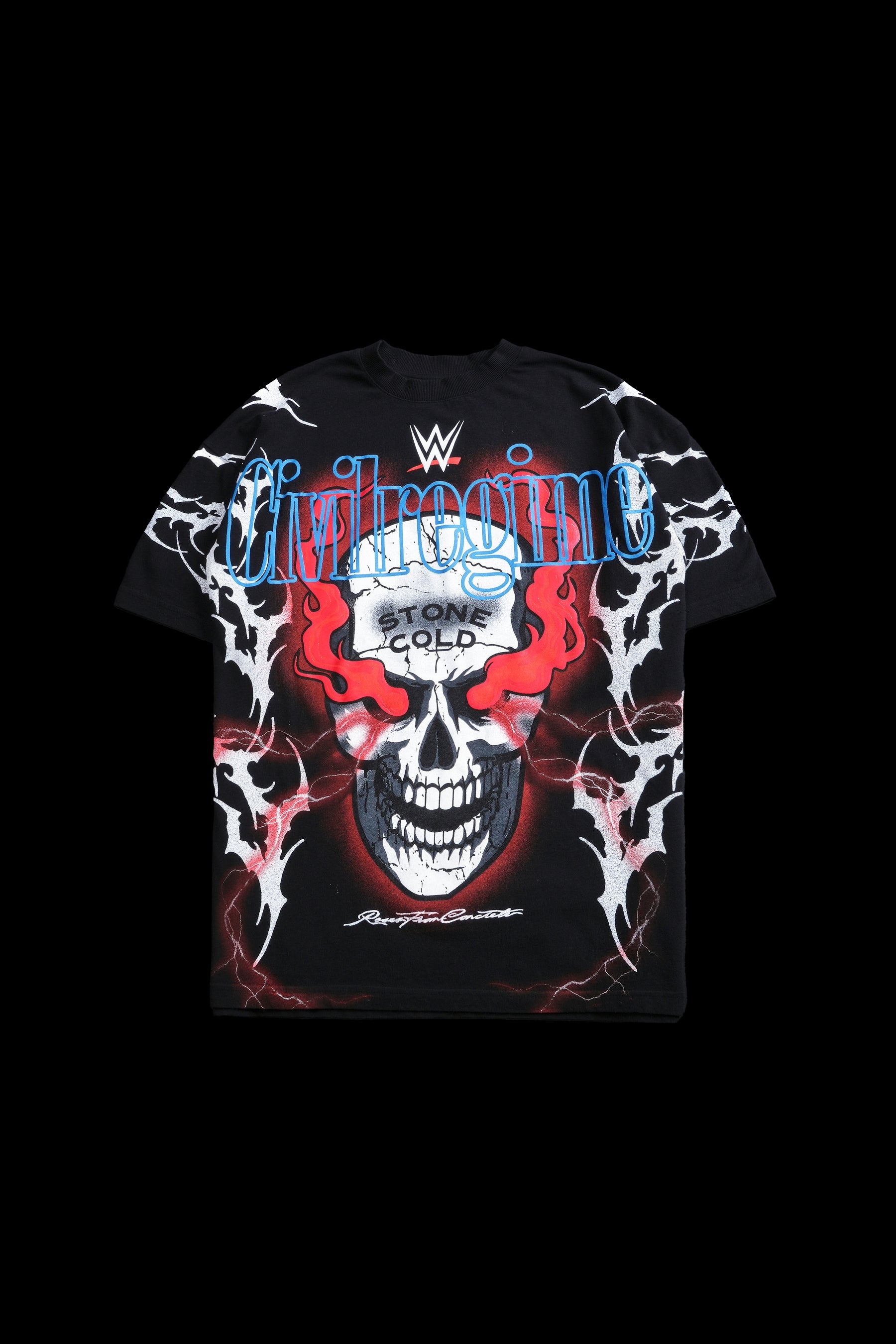 Civil Regime x WWE Raising Hell Pt. 2 Oversized Tee Black Sz XL