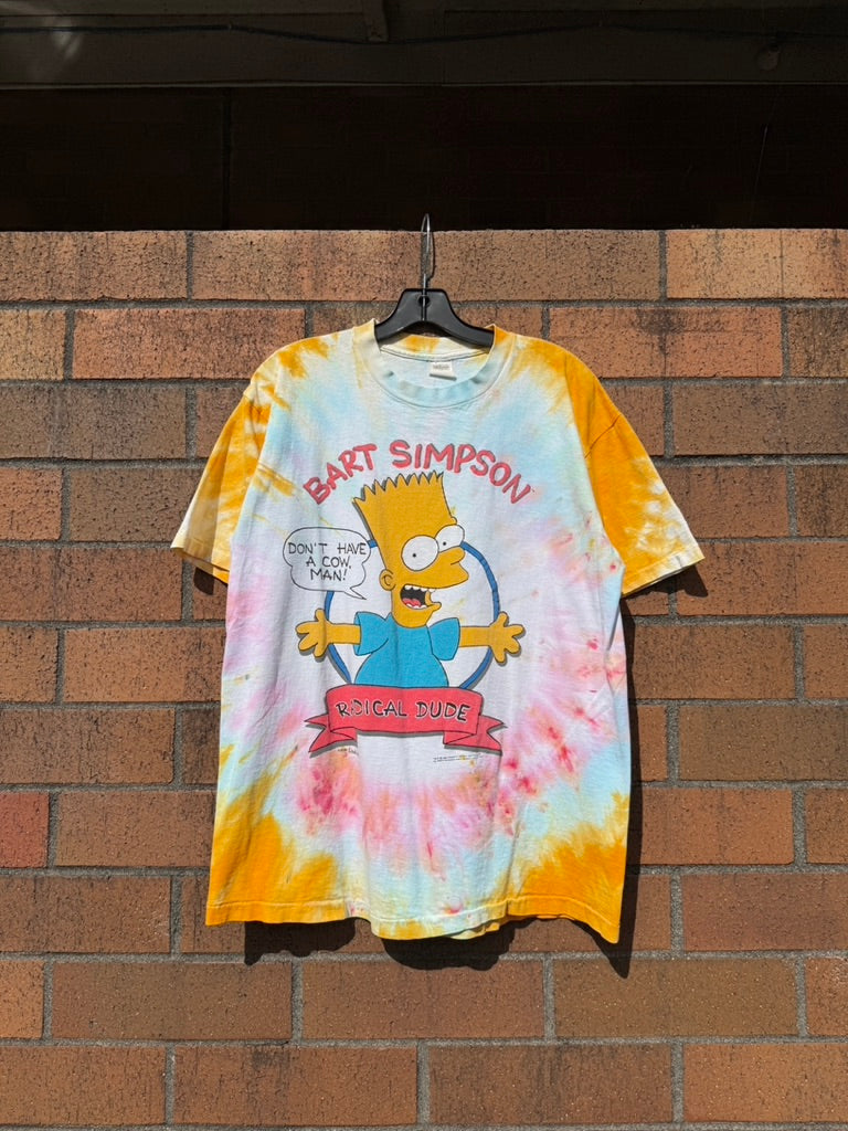1989 Bart Simpson Radical Dude Hand Dyed Tee Size XL