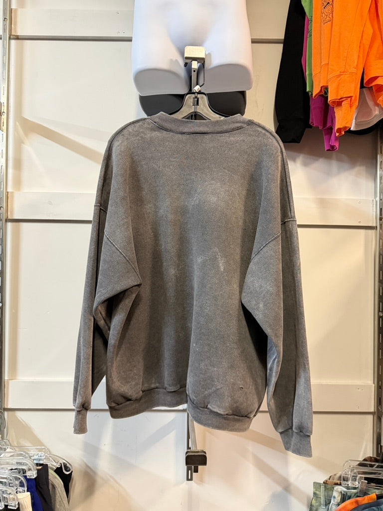 90s Lone Wolf Dark Grey Crewneck Sz XL