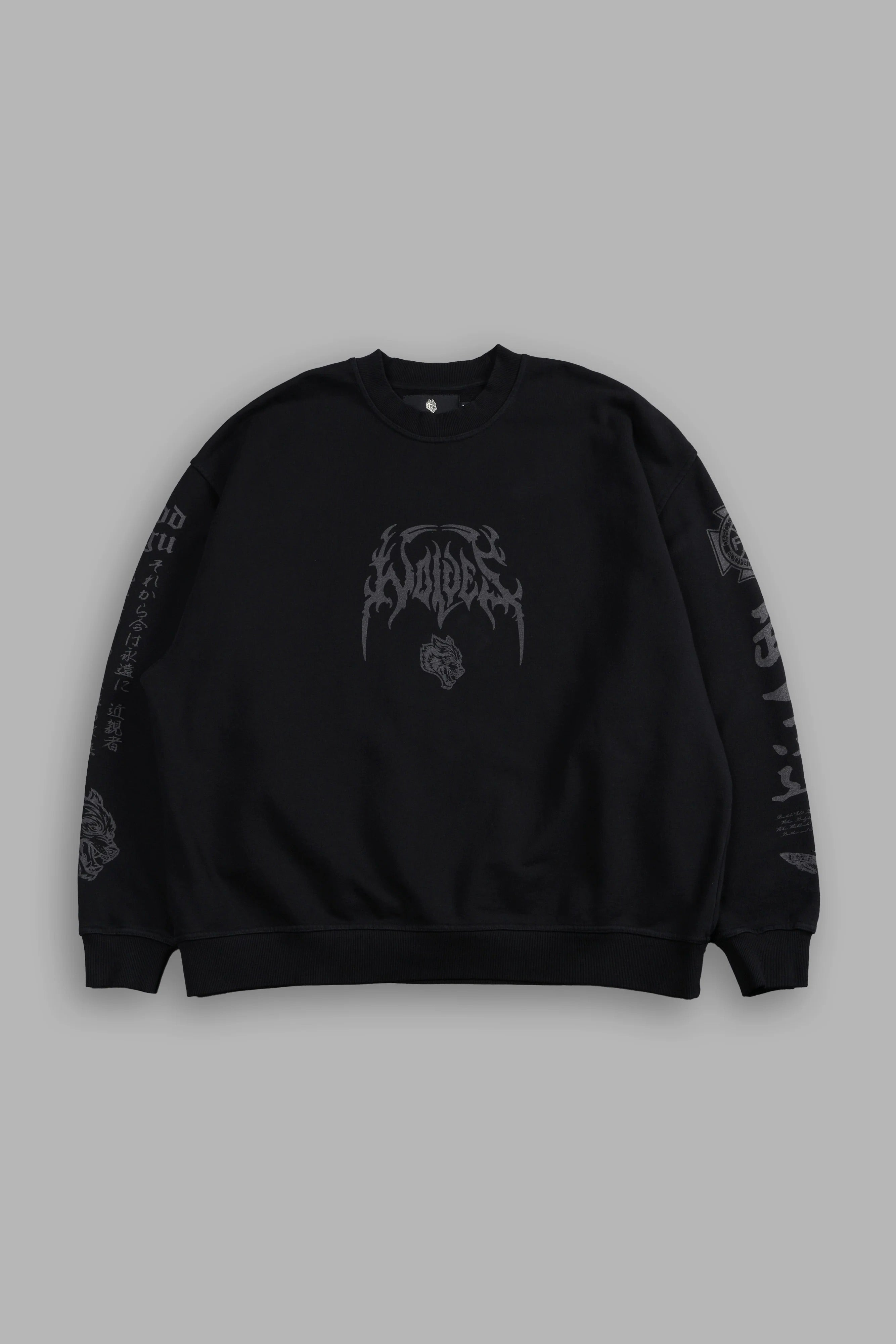 Darc Sport Ukiyo-e Grunge Oversized London Crewneck Black Sz XL