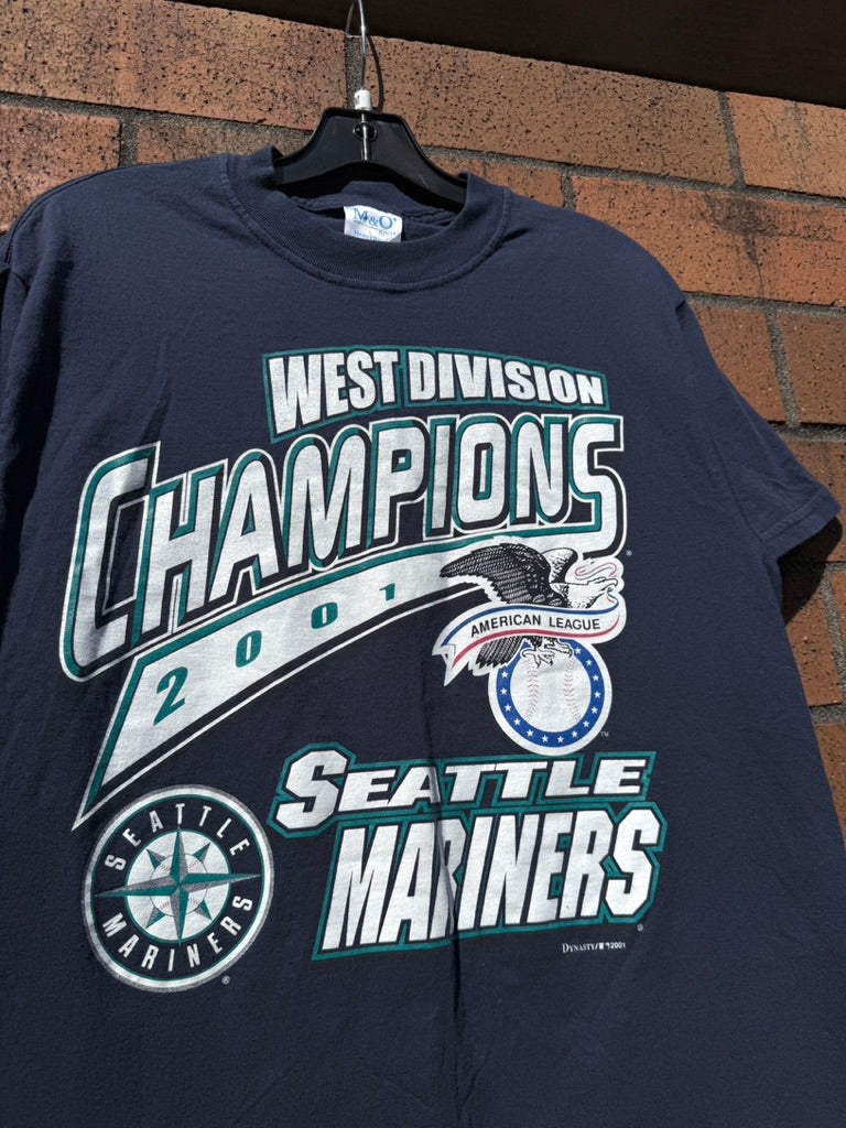 2001 Seattle Mariners AL West Champs Dynasty Tee Size M