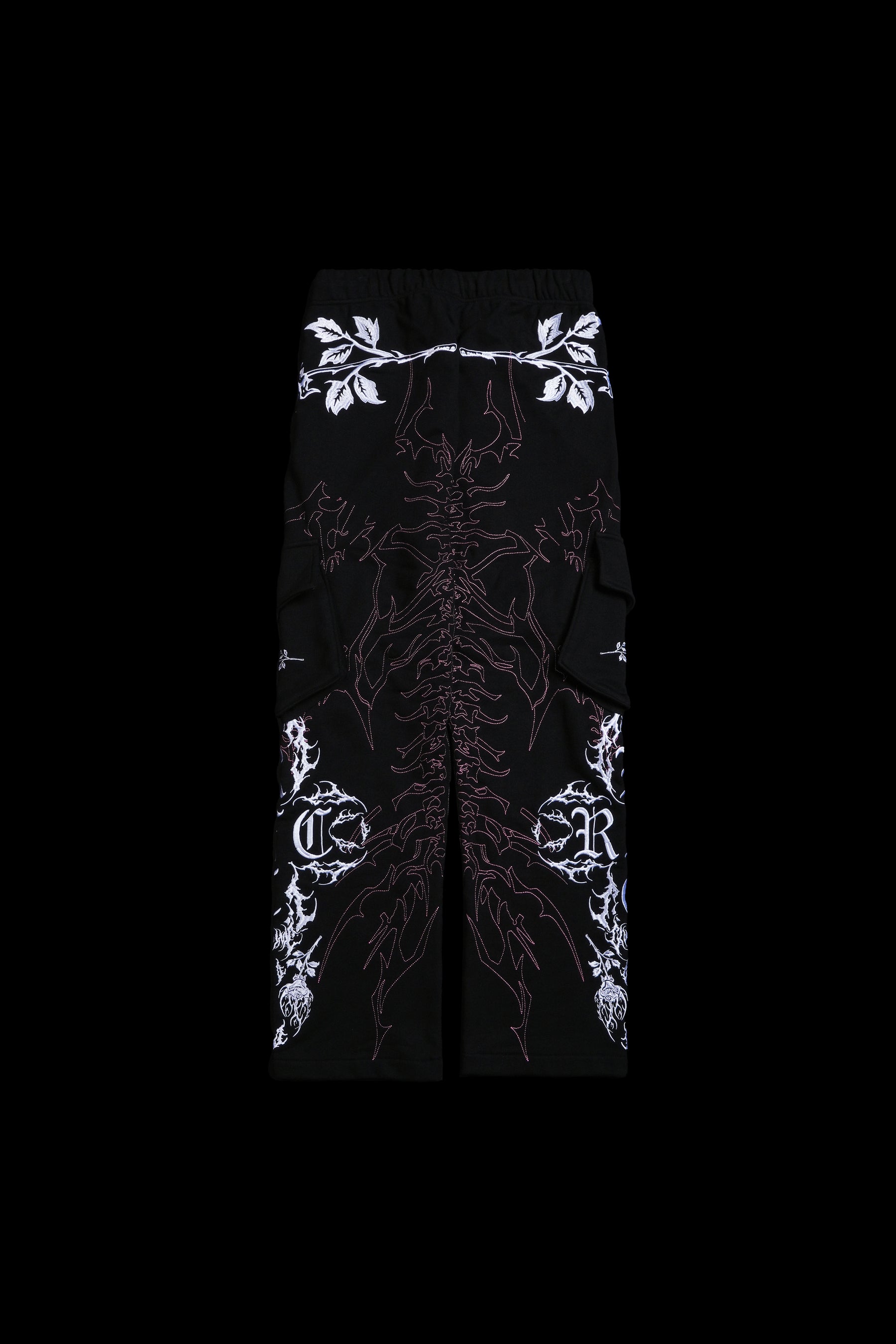 Civil Regime Surging Through The Blossoms Eternal Cargo Pants Black / Pink Sz M